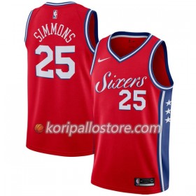Philadelphia 76ers Ben Simmons 25 Nike 2017-18 Punainen Miesten Pelipaidat Swingman 